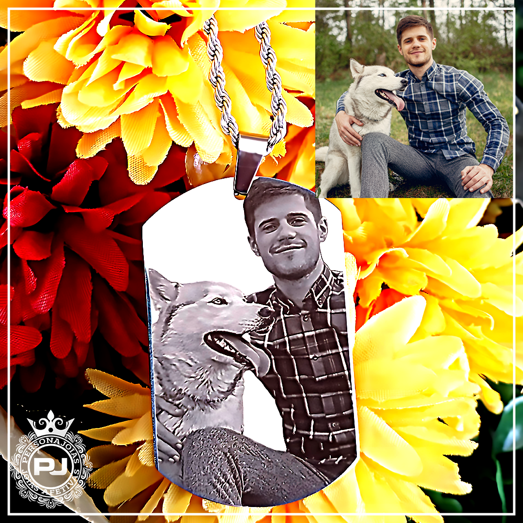 Pingente pet aço inox medalha